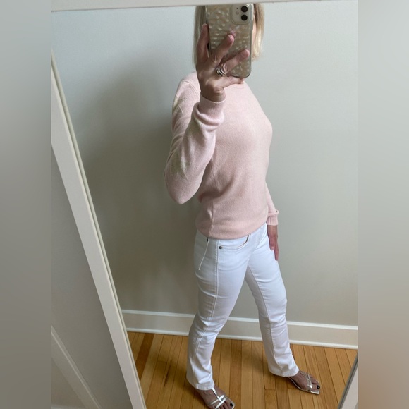 Brodie Cashmere wool pink sweater with star sleeves - Picture 4 of 15